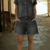 Stephanie Relaxed Short Denim Co-ord Set - view 4