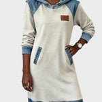 Barbara Denim-Look Hooded Sweat Dress - view 2