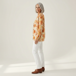 Beverley Maple Leaf Autumn Art Print Buttoned Cardigan - view 2