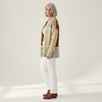 Carolyn Minimalist Abstract Polka Dots Print Buttoned Cardigan - view 2