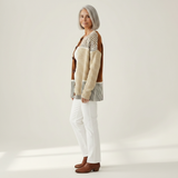 Carolyn Minimalist Abstract Polka Dots Print Buttoned Cardigan - view 2