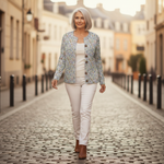 Catherine Floral Pattern Printed Buttoned Cardigan - view 4