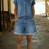 Stephanie Relaxed Short Denim Co-ord Set - view 2