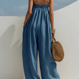 Molly Wide-Leg Denim Jumpsuit - view 5