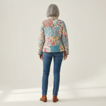 Cicely Charming Floral Quilted Jacket for Women - view 3