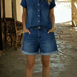 Stephanie Relaxed Short Denim Co-ord Set