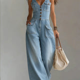 Megan Casual Denim Dungarees - view 3