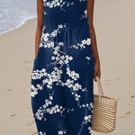 Tess Elegant Midi Dress with Floral Pattern, front view