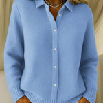 Caitlin Textured Knit Button Cardigan