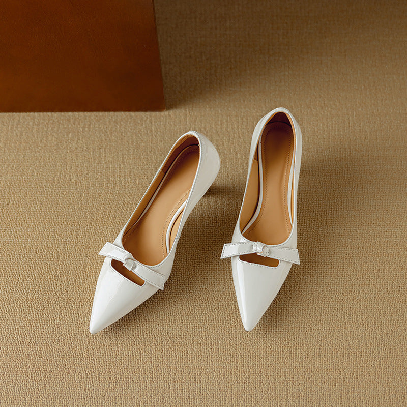 Edith Elegant Pumps with Bow Detail