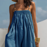 Molly Wide-Leg Denim Jumpsuit - view 6