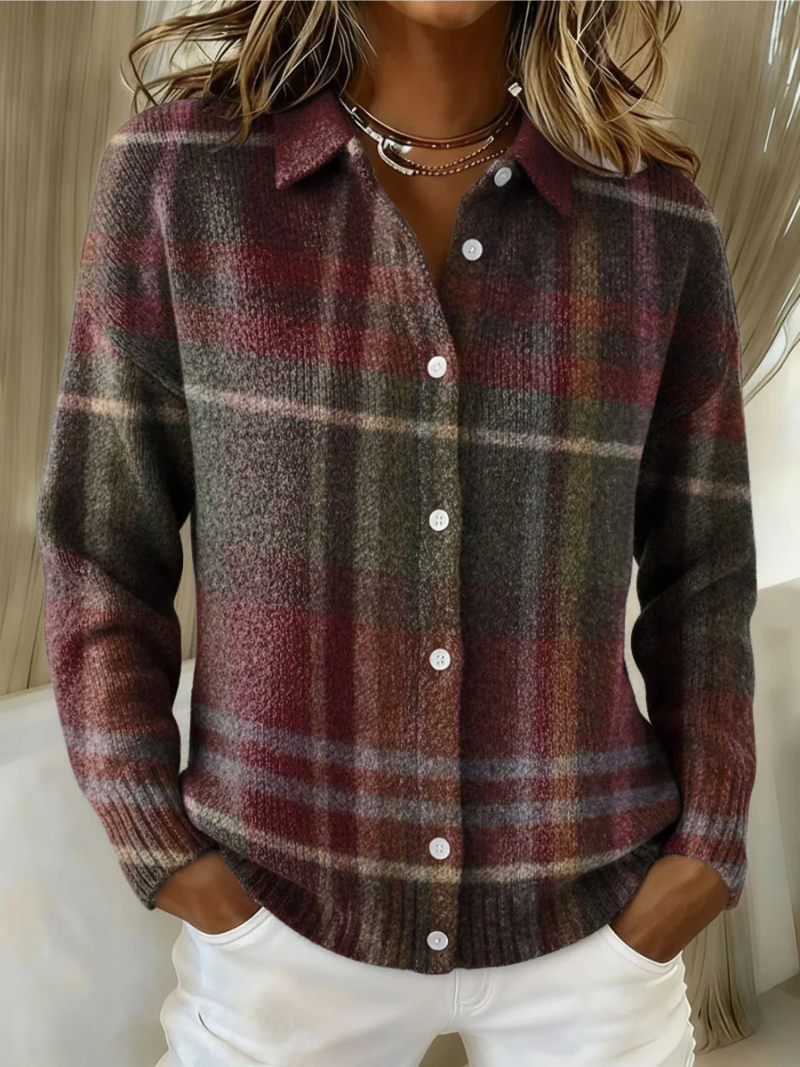 Eleanor Classic Checked Cardigan