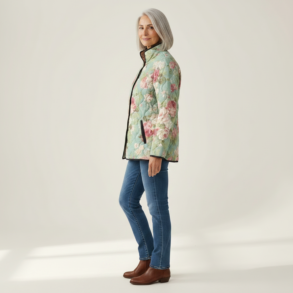 Elsie Quilted Floral Print Jacket - view 2