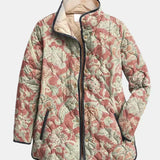 Naya Vintage Floral Casual Quilted Jacket