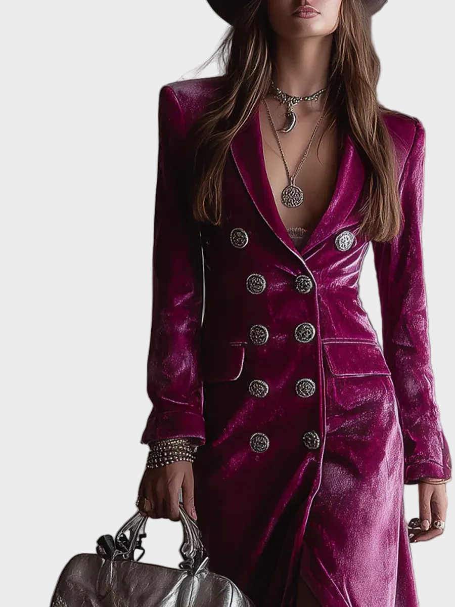 Felicity Velvet Blazer Maxi Dress - view 2
