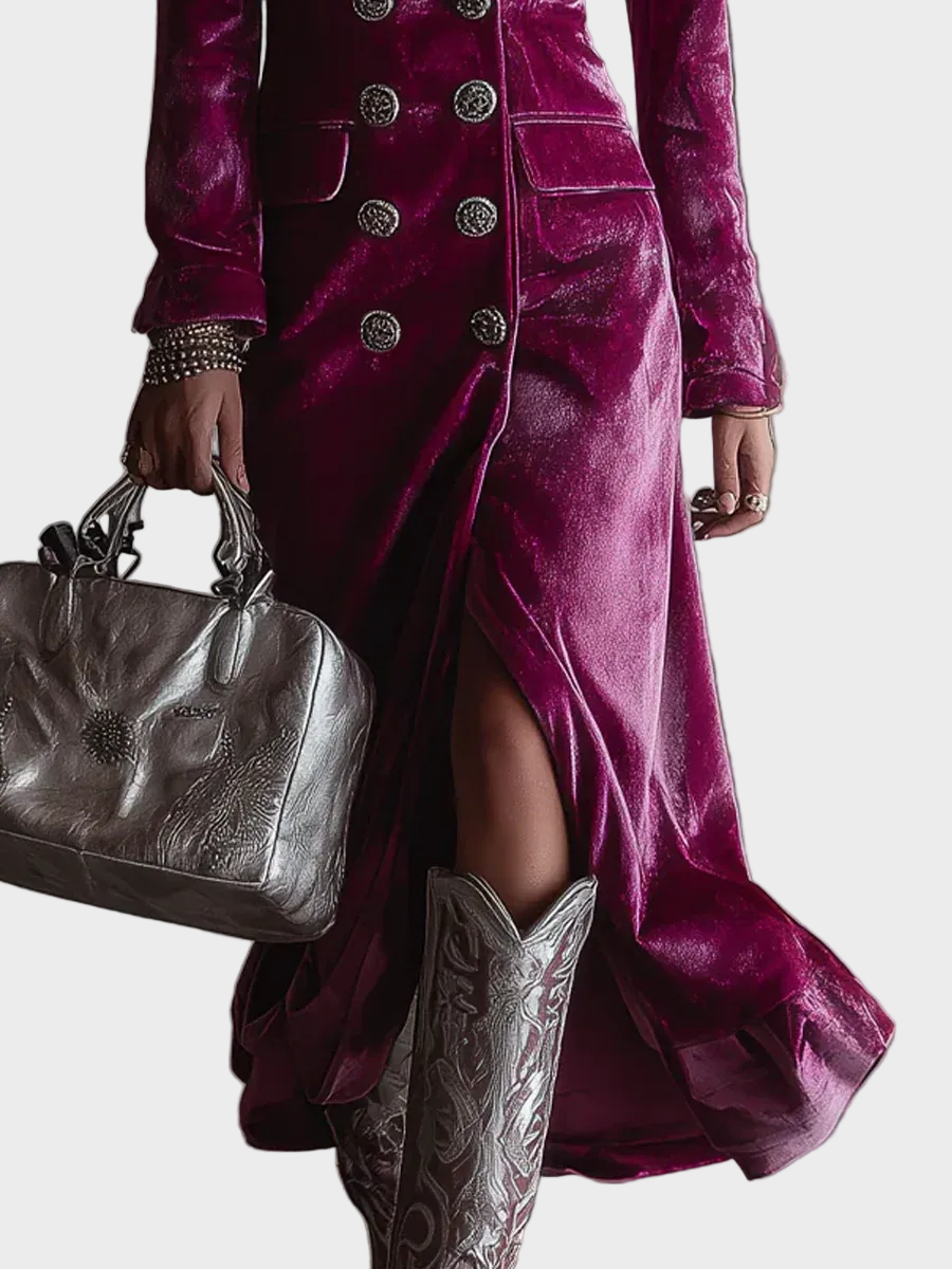 Felicity Velvet Blazer Maxi Dress - view 3