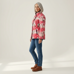 Freya Charming Pink Floral Print Quilted Jacket - view 2