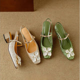 Genevieve Slingback Pumps with Pearl Detail