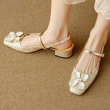 Genevieve Slingback Pumps with Pearl Detail
