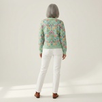 Heather Floral Pattern Print Buttoned Cardigan - view 3