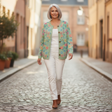 Heather Floral Pattern Print Buttoned Cardigan - view 4