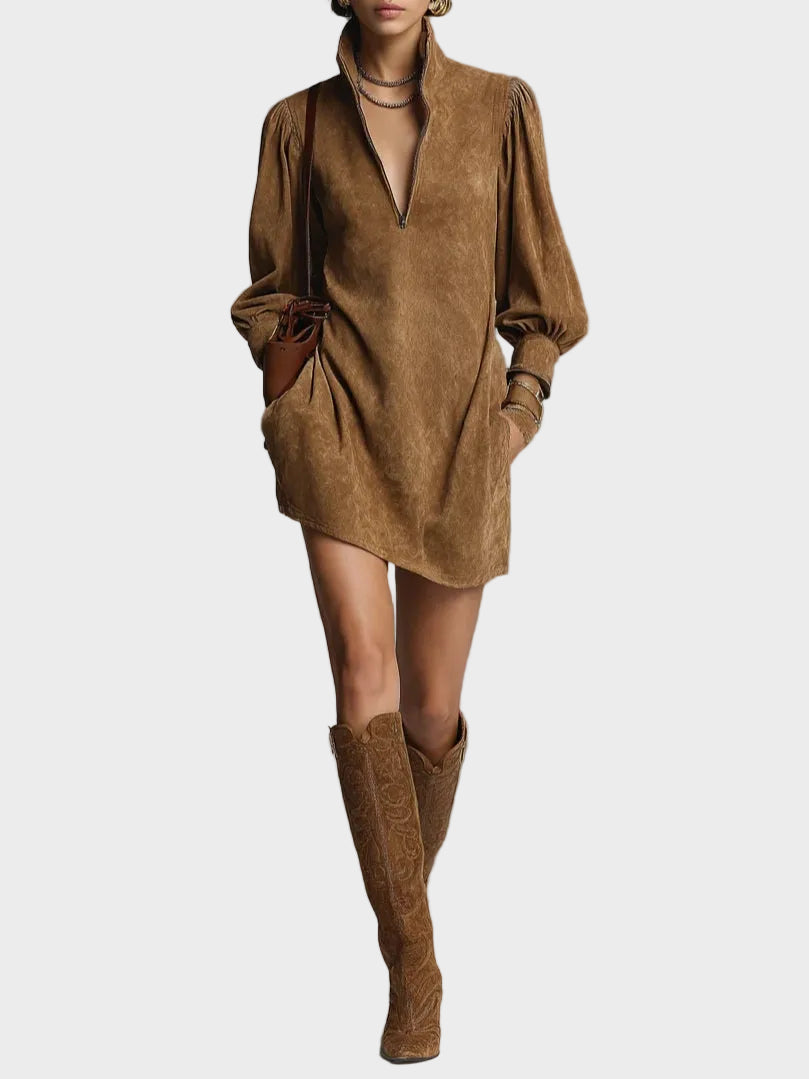 Hermione Roll Neck Mini Dress
