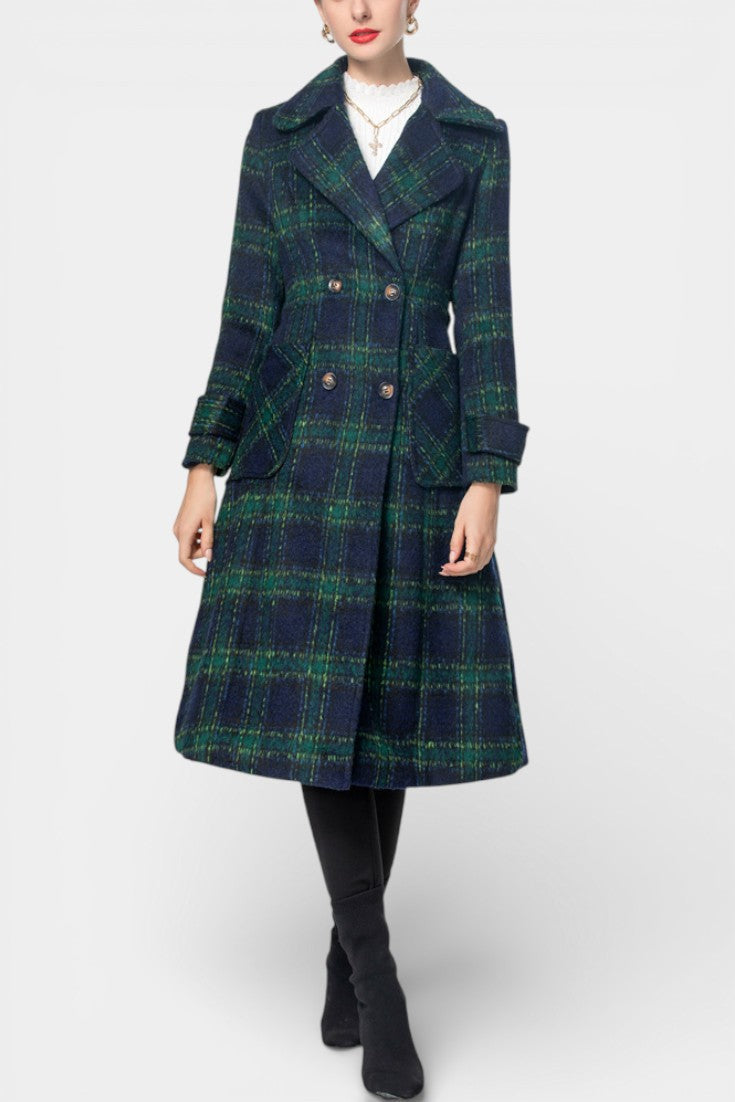 Sabrina, Checked Longline Coat