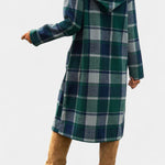 Olive, Hooded Check Jacket