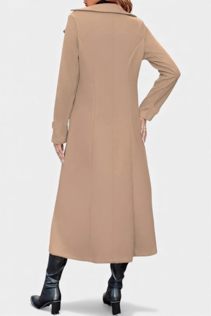 Philippa, Tailored Double-Breasted Long Coat