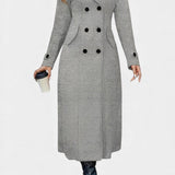 Philippa, Tailored Double-Breasted Long Coat