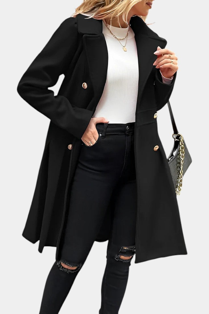 Ottilie, Double-Breasted A-Line Coat