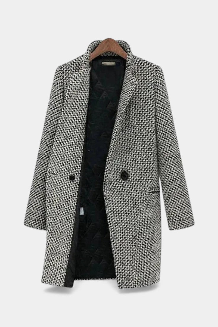 Yasmin, Textured Tailored Long Coat