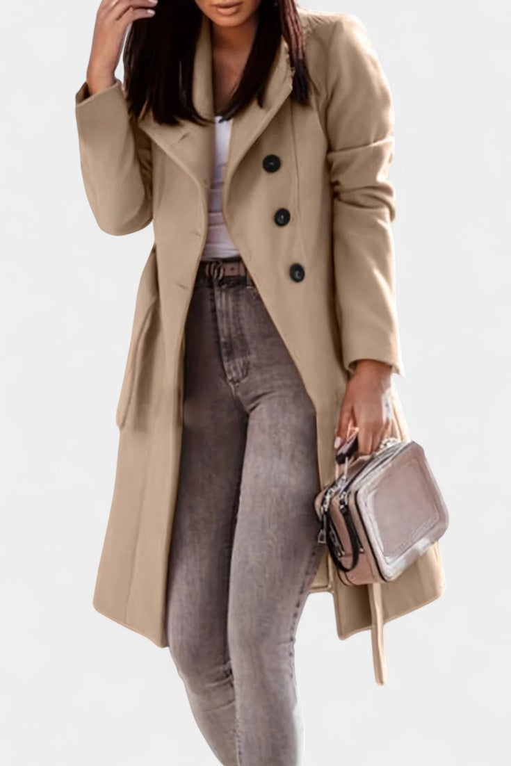 Odette, Belted Longline Coat