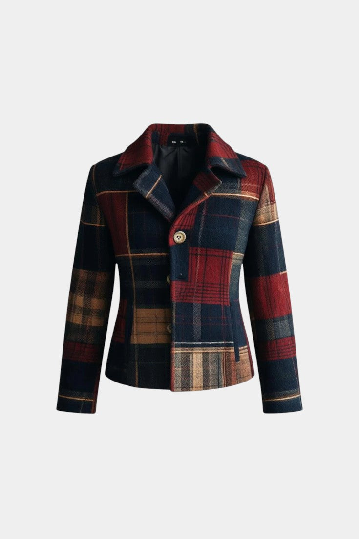 Emma, Timeless Checked Cropped Jacket