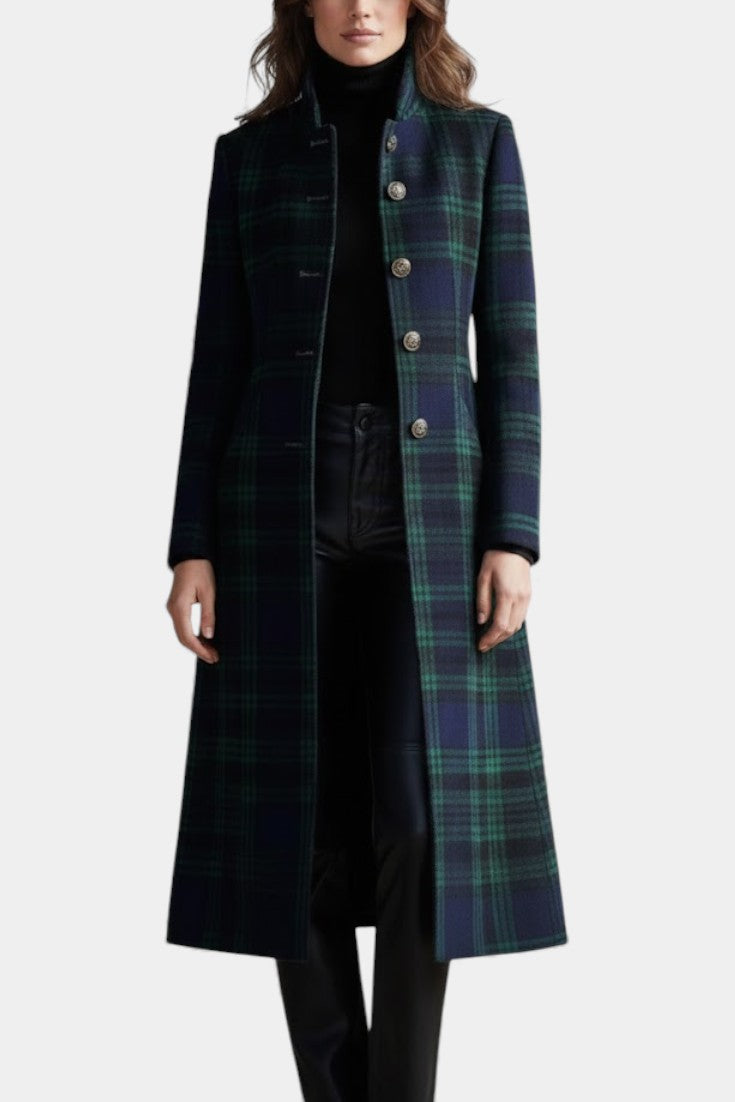 Valentina, Tailored Check Midi Coat