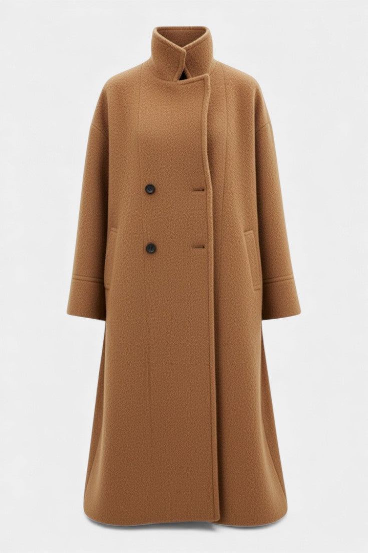 Cornelia, Oversized Double-Breasted Long Coat