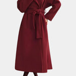 Lenora, Belted Long Wrap Coat