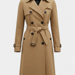 Guinevere, Double-Breasted Belted Trench Coat