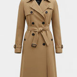 Guinevere, Double-Breasted Belted Trench Coat