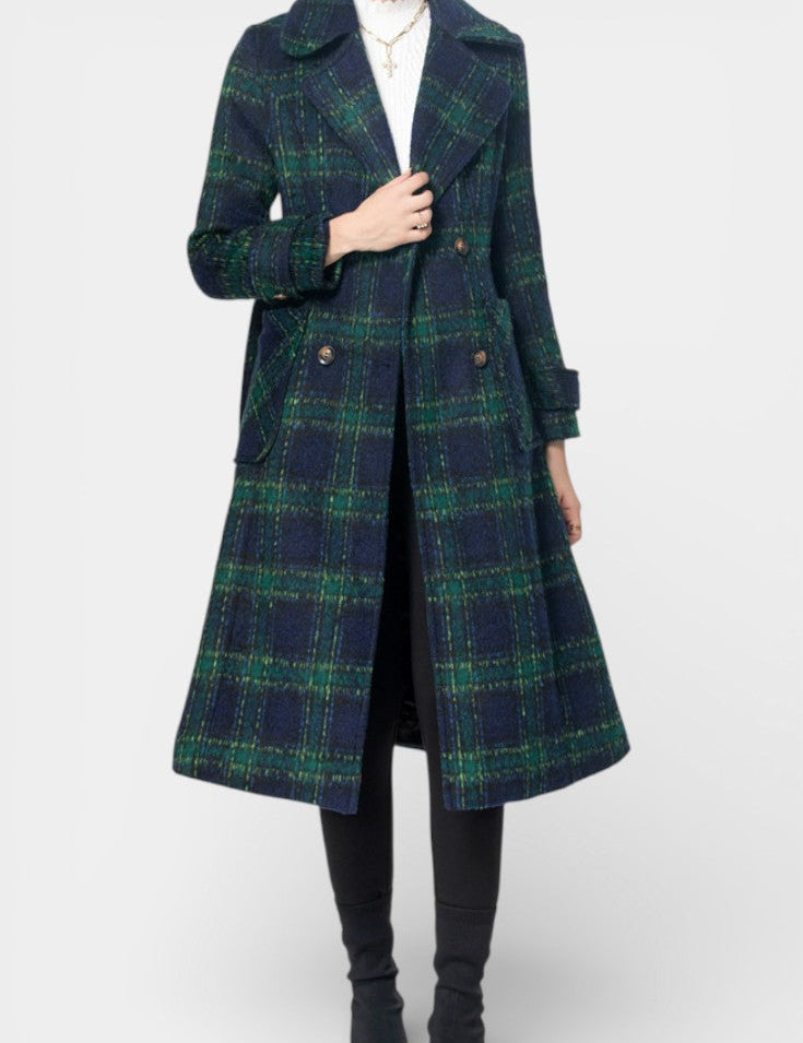 Sabrina, Checked Longline Coat