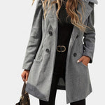 Ophelia, Double-Breasted Hooded Coat