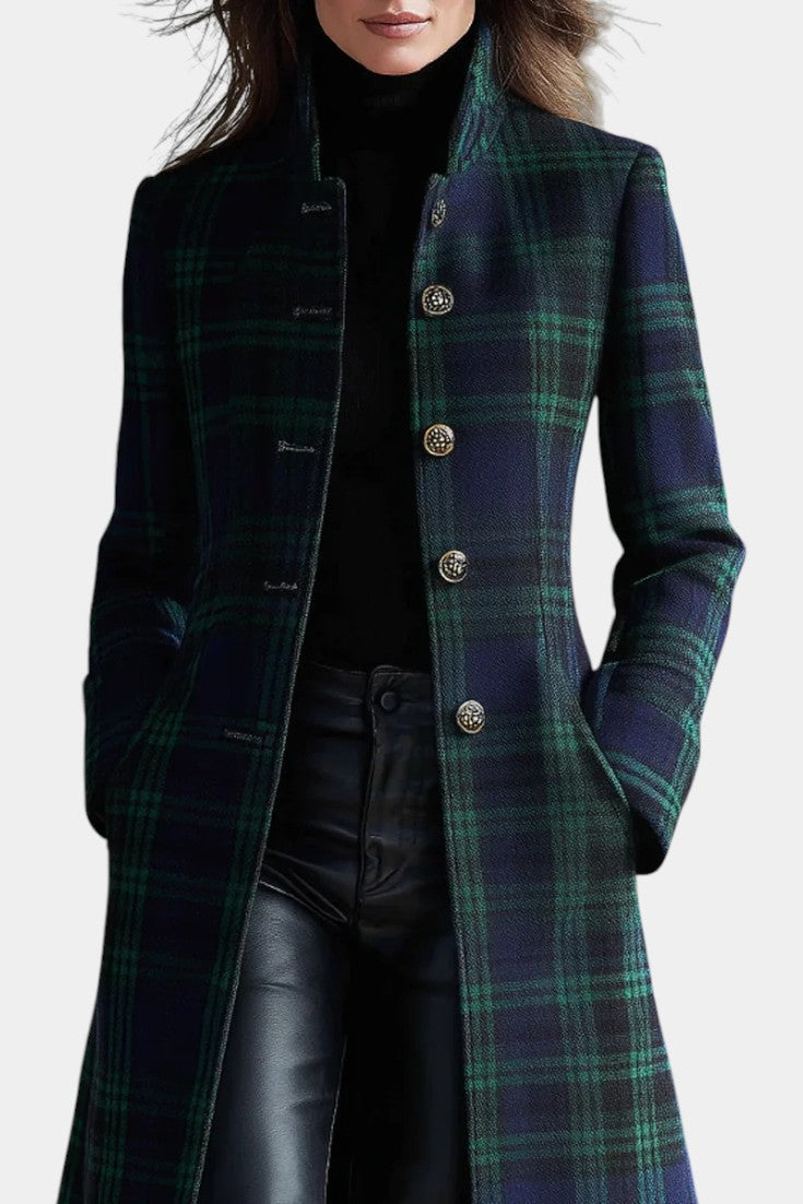 Valentina, Tailored Check Midi Coat