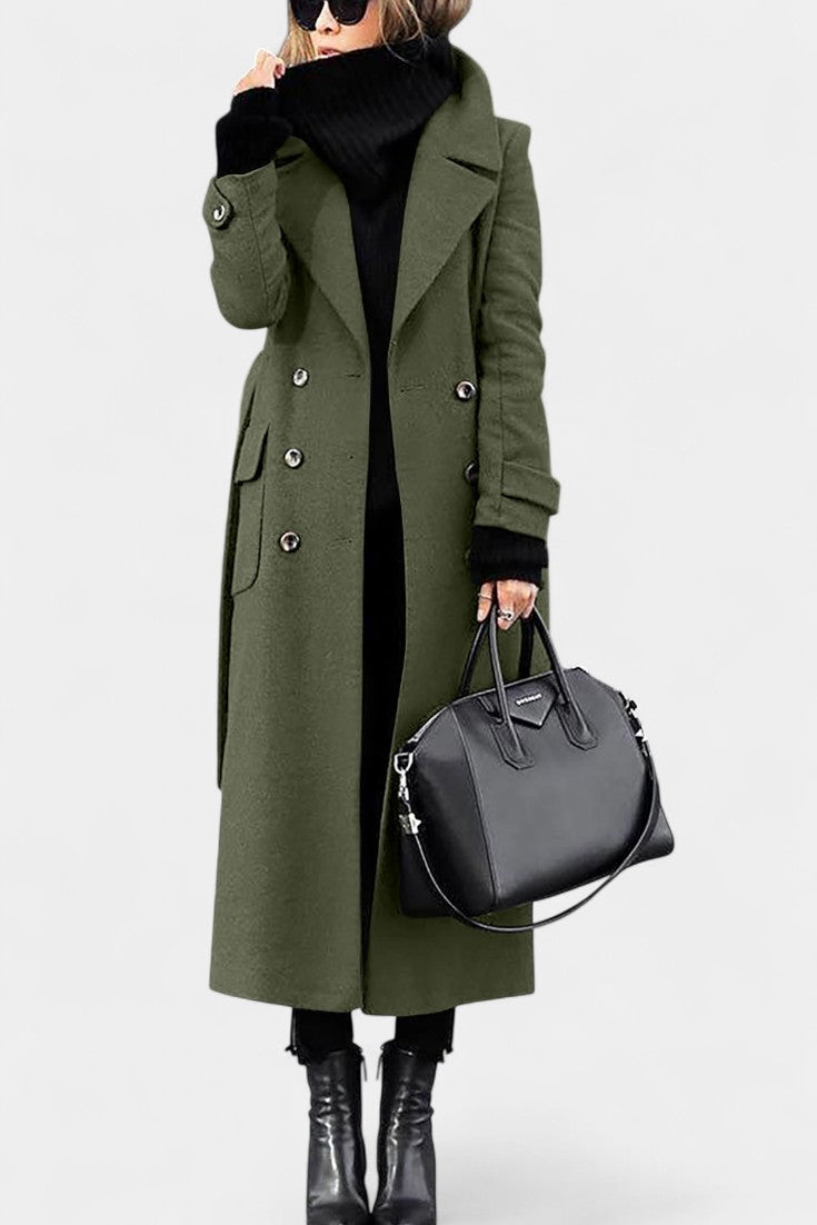 Rosabel, Tailored Double-Breasted Long Coat