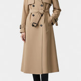 Guinevere, Double-Breasted Belted Trench Coat