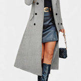 Philippa, Tailored Double-Breasted Long Coat