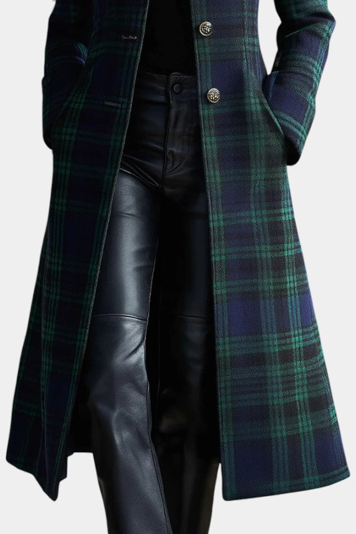 Valentina, Tailored Check Midi Coat