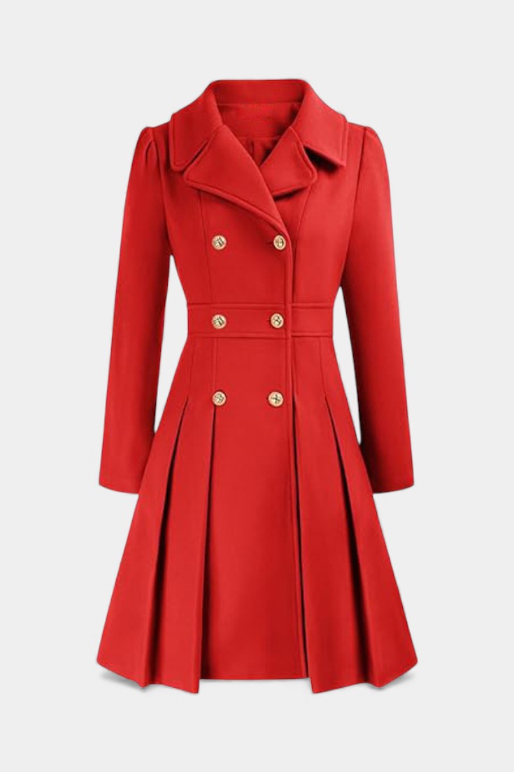 Ottilie, Double-Breasted A-Line Coat