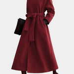 Lenora, Belted Long Wrap Coat