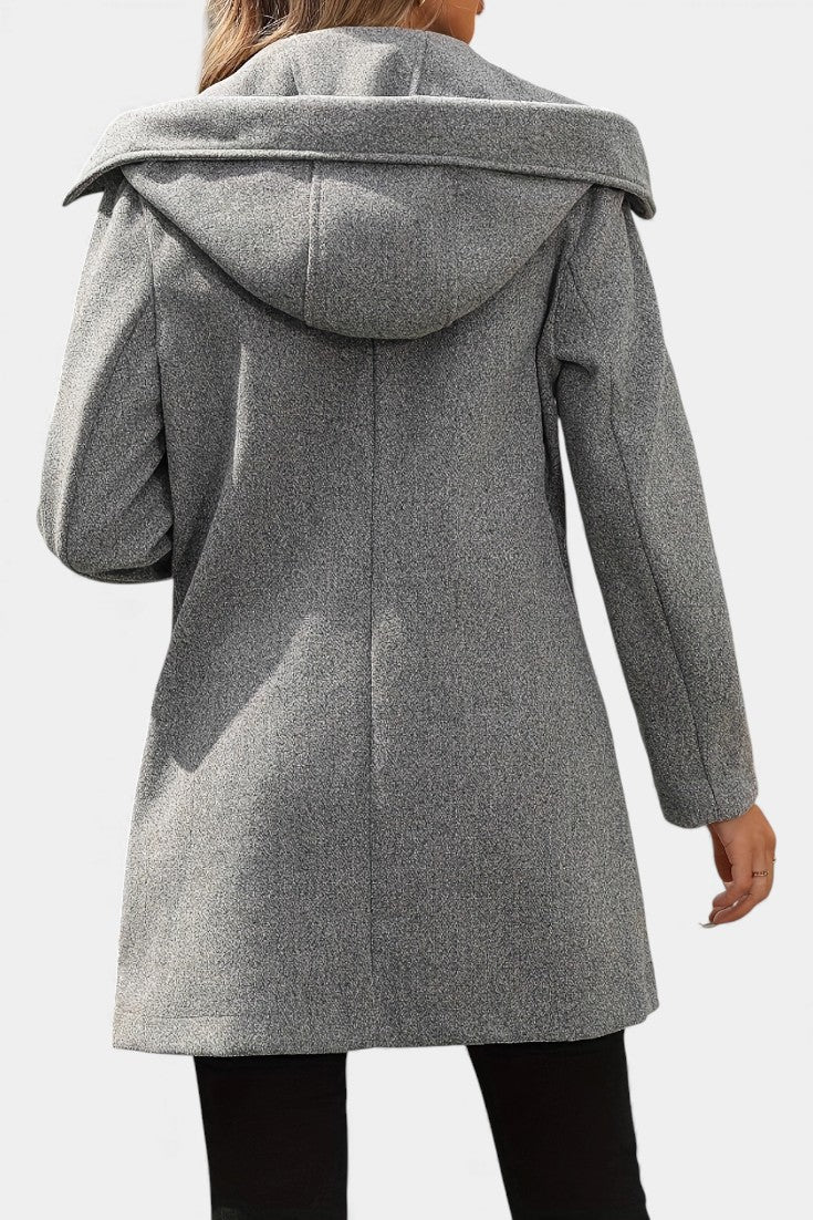 Ophelia, Double-Breasted Hooded Coat