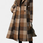 Faye, Belted Checked Longline Coat